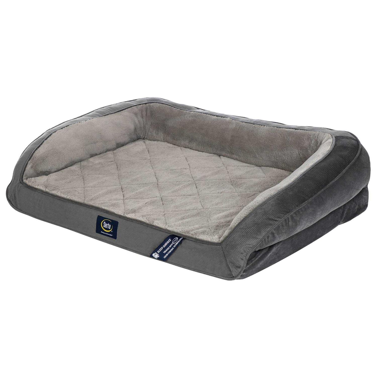 Serta Gel Memory Foam Quilted Ortho Couch Dog Bed - Pet Supplies online store