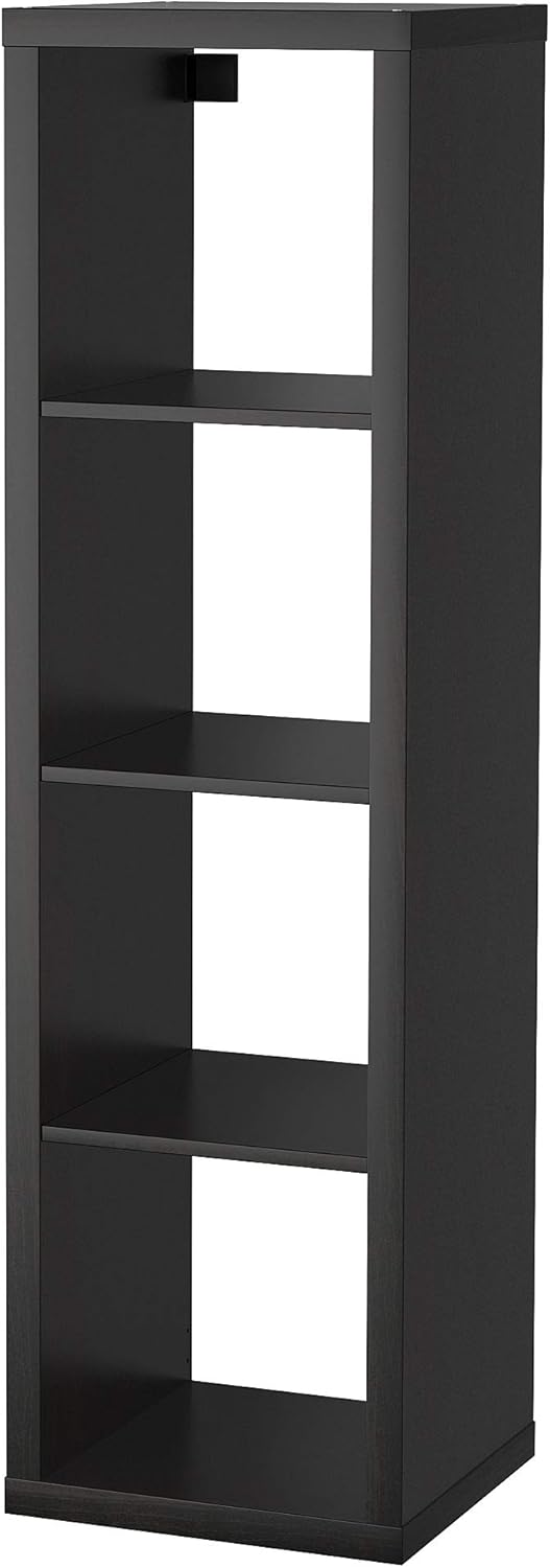 Ikea Kallax Bookcase Shelving Unit Display Black Brown Modern Shelf