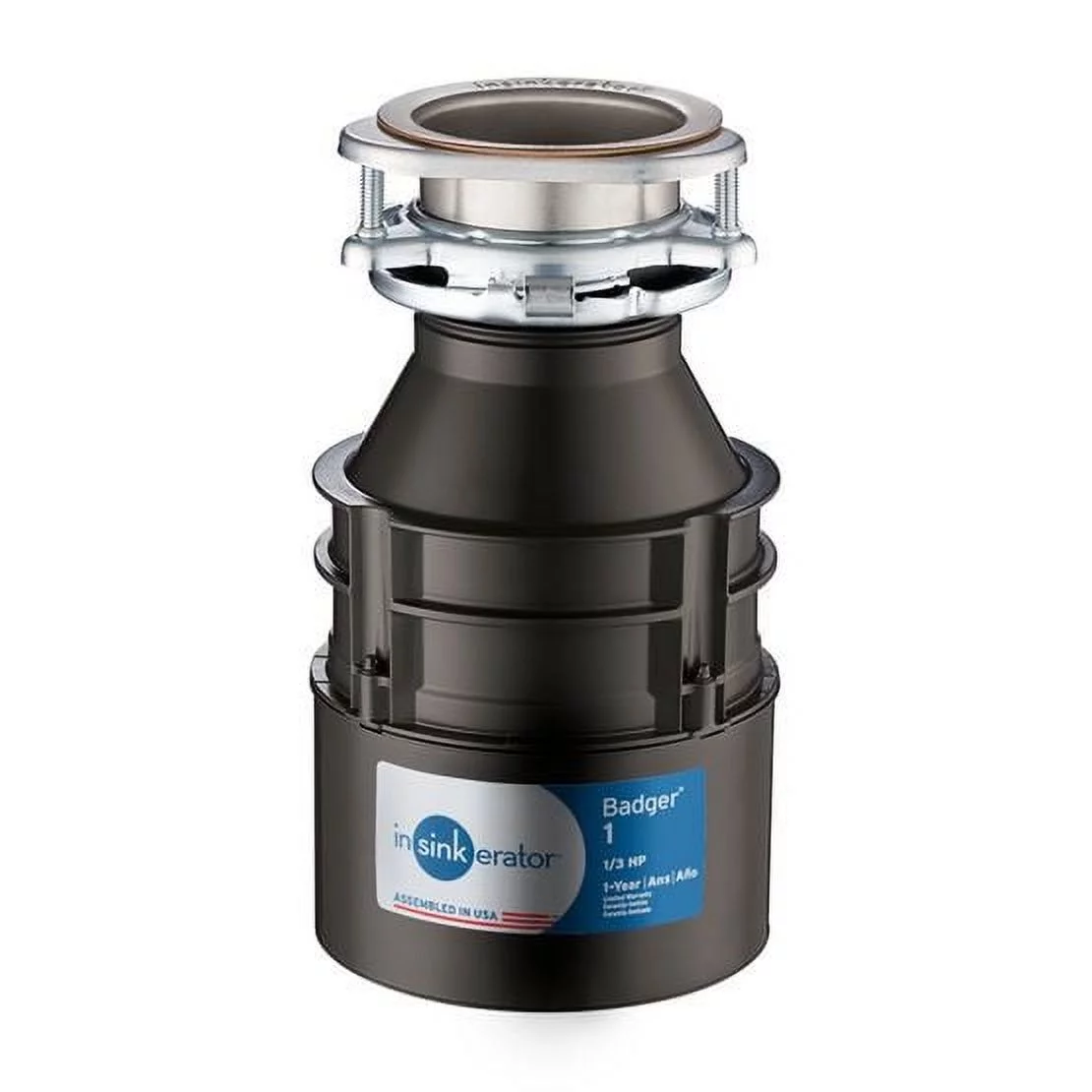 InSinkErator BADGER1 Garbage Disposal, Black, 1/3 Hp