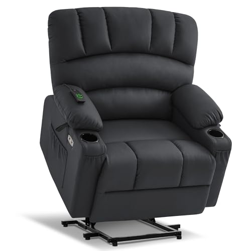 MCombo Oversized Power Lift Recliner Chair for Elderly, Lift Chair with Heat and Massage, Lift Recliner for Big and Tall, Cup Holders