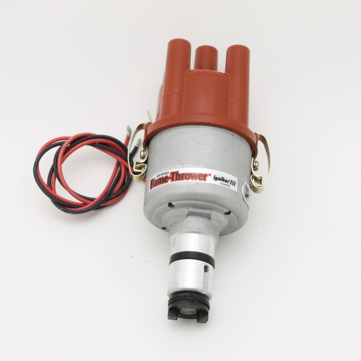 Pertronix D7182604 Flame-Thrower Stock Look Performance Distributor Featuring Ignitor III Electronics. 12-Volt Negative Ground, non Vacuum Advance.