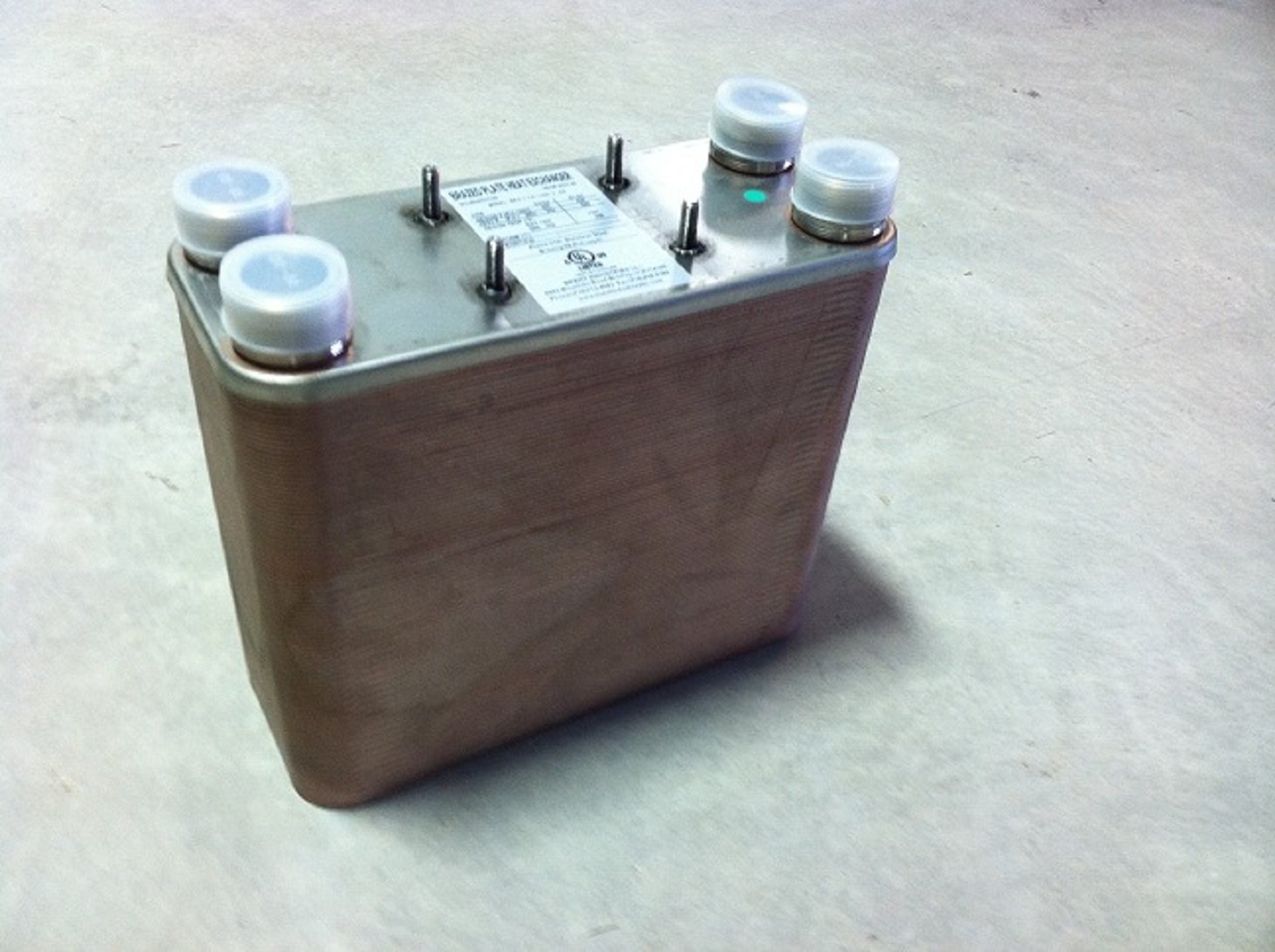 5"x12" Brazed 100 Plate Heat Exchanger Outdoor Wood Furnace [1-1/4" MPT]