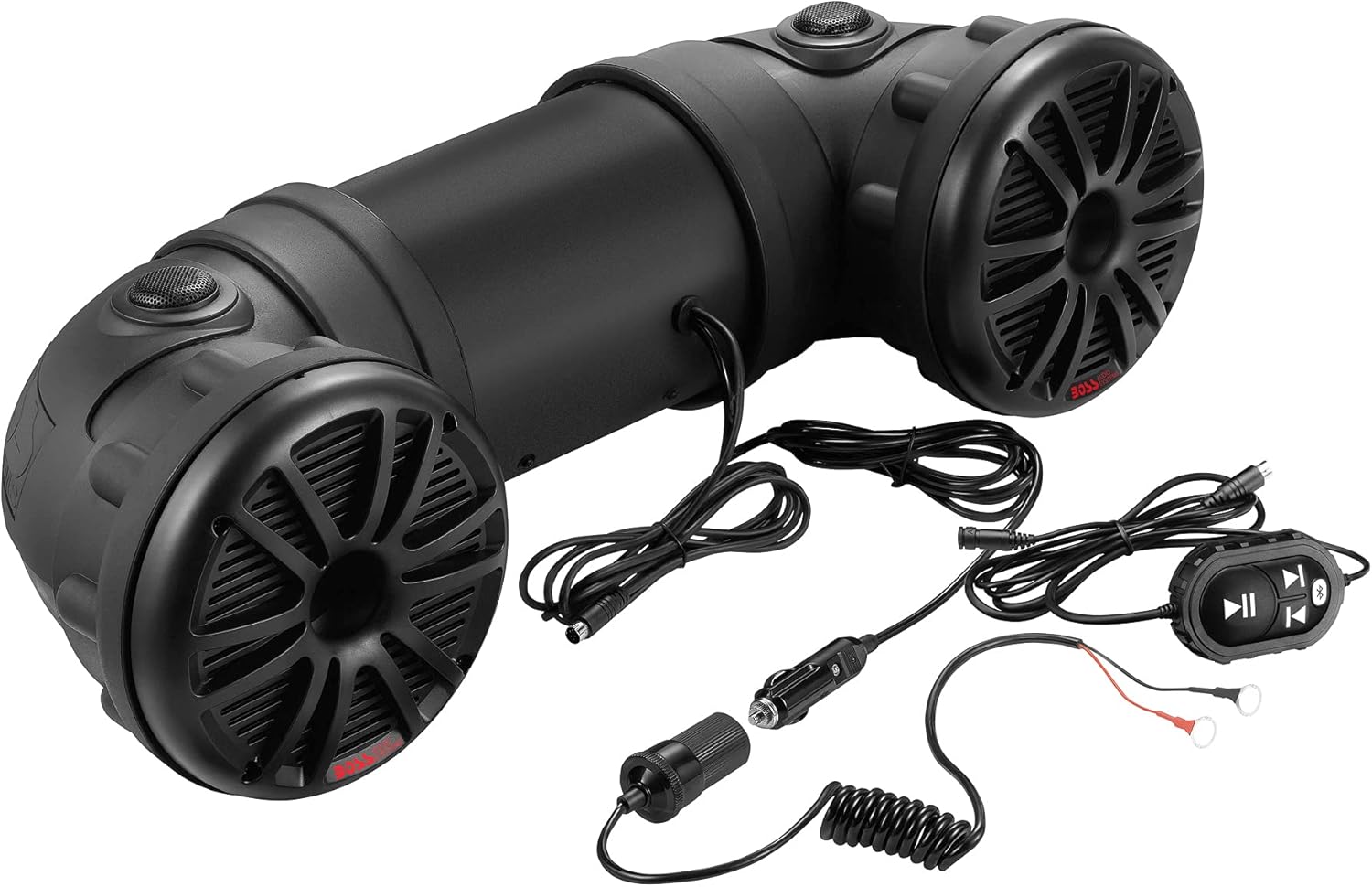 Boss Audio Systems ATV25B ATV UTV Waterproof Sound System - 6.5 Inch Speakers, 1 Inch Tweeters, Built-in Amplifier, Bluetooth Remote