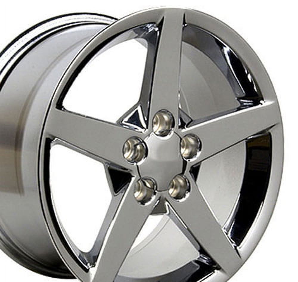 18x9.5/17x9.5 Wheels Fit Corvette, Camaro - C6 Style Chrome Rims - SET Fits select: 2003-2004 CHEVROLET CORVETTE, 2002 CHEVROLET CORVETTE Z06