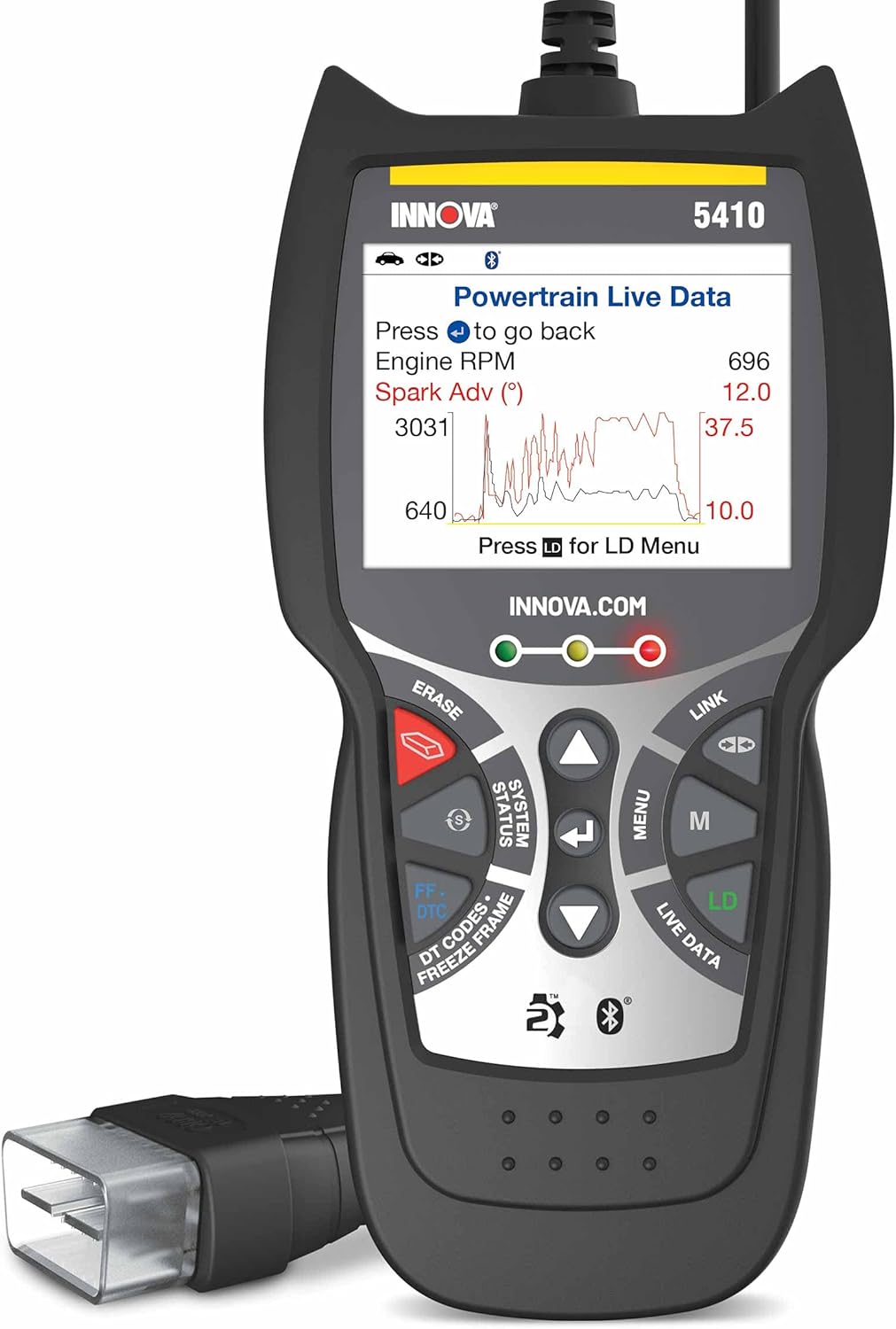INNOVA 5410 - Newest 2022 OBD2 Diagnostic Code Scanner - Battery Reset, Initialize and Read Hybrid Battery Voltage, Read/Erase ABS/SRS Codes