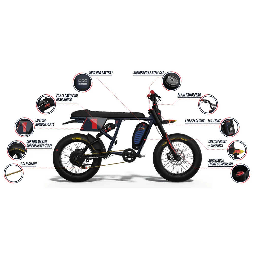 Super73 Oracle Red Bull Racing R Adventure Series Electric Bike