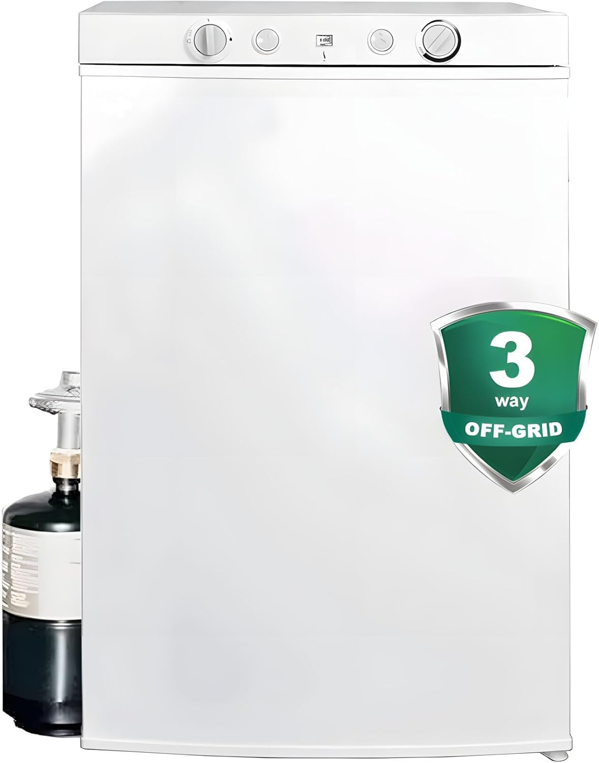 SMETA Propane Refrigerator RV 3 way Off Grid Camper Fridge Outdoor Refrigerator for Patio 12V/110V/Gas LPG, No Noise, Solar Fridge for RV Garage