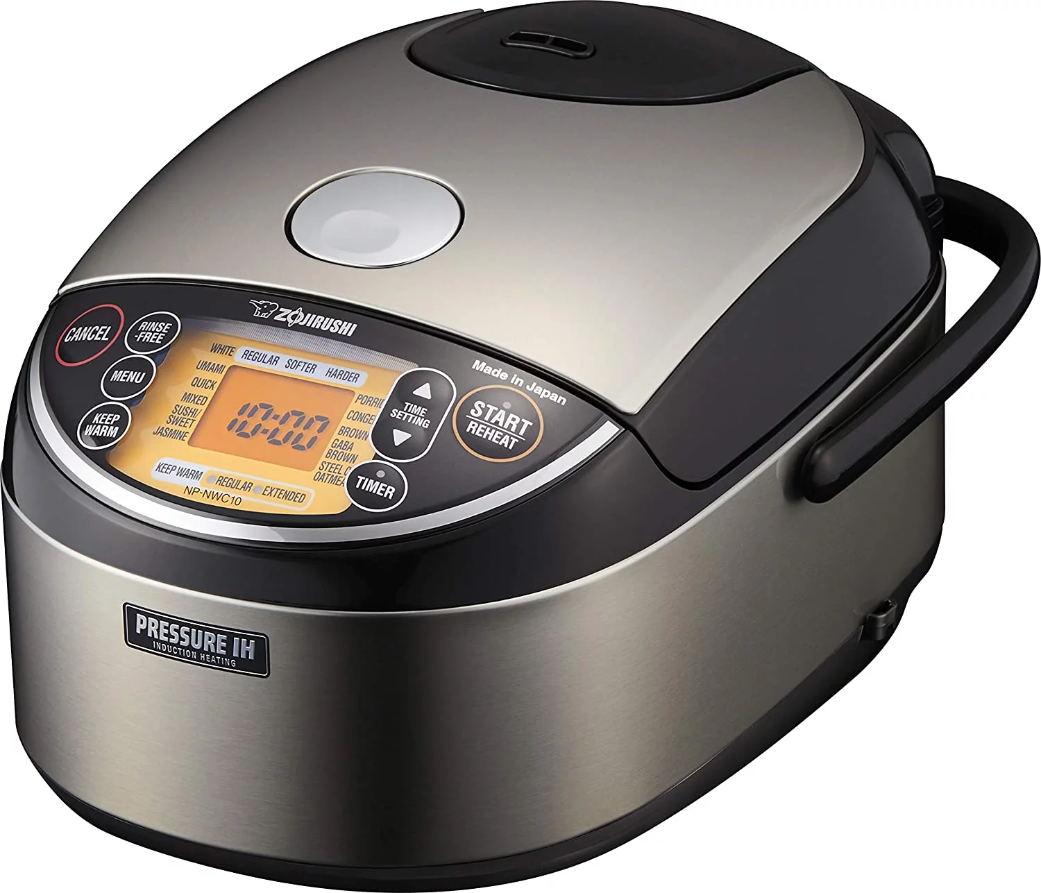 Zojirushi NP-NWC10XB Pressure Induction Heating Rice Cooker &amp; Warmer  5.5 Cup  Stainless Black  Made in Japan