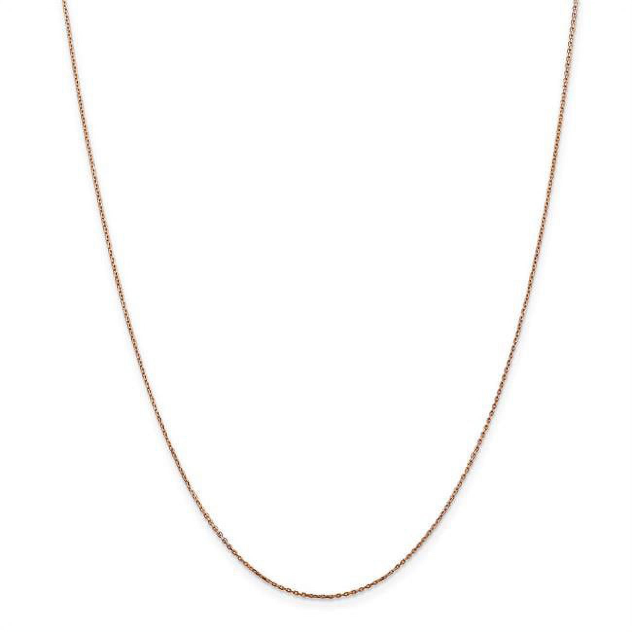 Primal Gold 14 Karat Rose Gold 0.8mm Diamond-cut Cable Chain Necklace