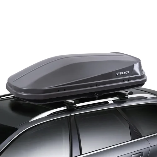 Hard Shell Roof Cargo Carrier with Security Keys, Roof Box, Cargo Box, 62 (L) x 31 (W) x 15(H) Inches, 14 Cubic Feet (Tool-Free Install), GRAY