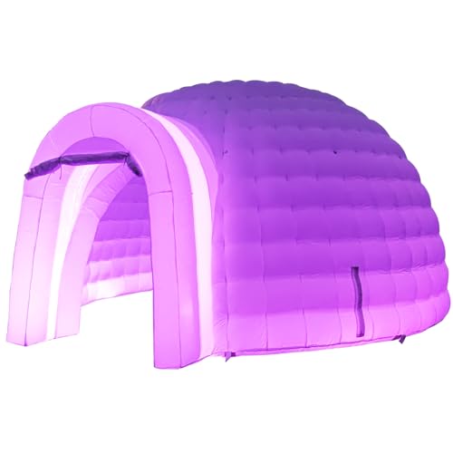 SAYOK Outdoor Portable Inflatable Igloo Dome Tent with Led Light for Party Wedding Event Camping