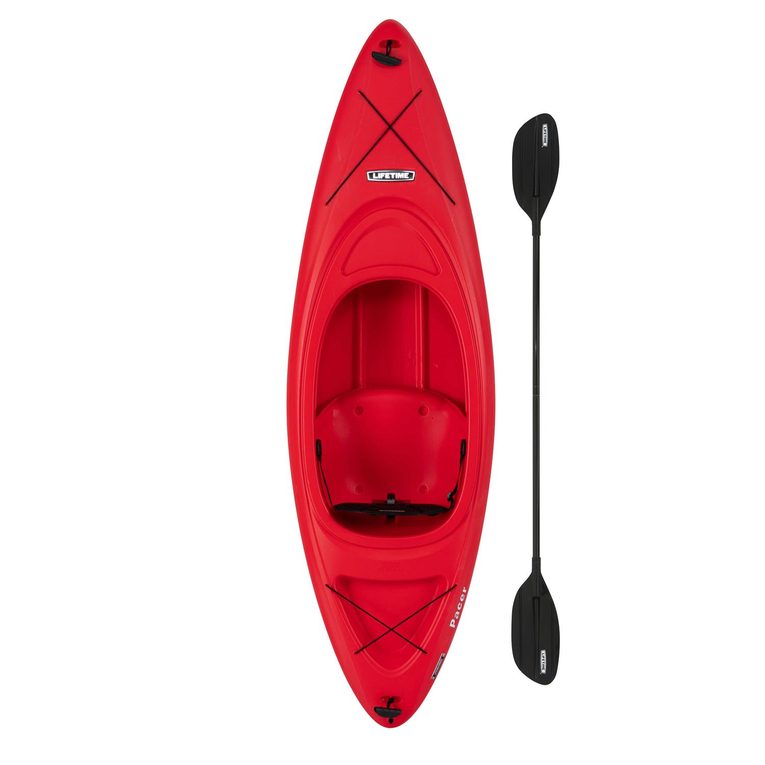 Lifetime Pacer 8 ft Sit-Inside Kayak, Fire Red *WP (91036) - Sports Supplies Online Store