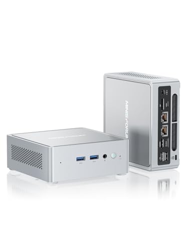 MINISFORUM UM880 Plus Mini PC AMD Ryzen 7 8845HS(8C/16T, up to 5.1GHz), 32GB DDR5 1TB PCIe4.0 SSD, HDMI+DP+USB4 Triple Outputs, OCuLink Port