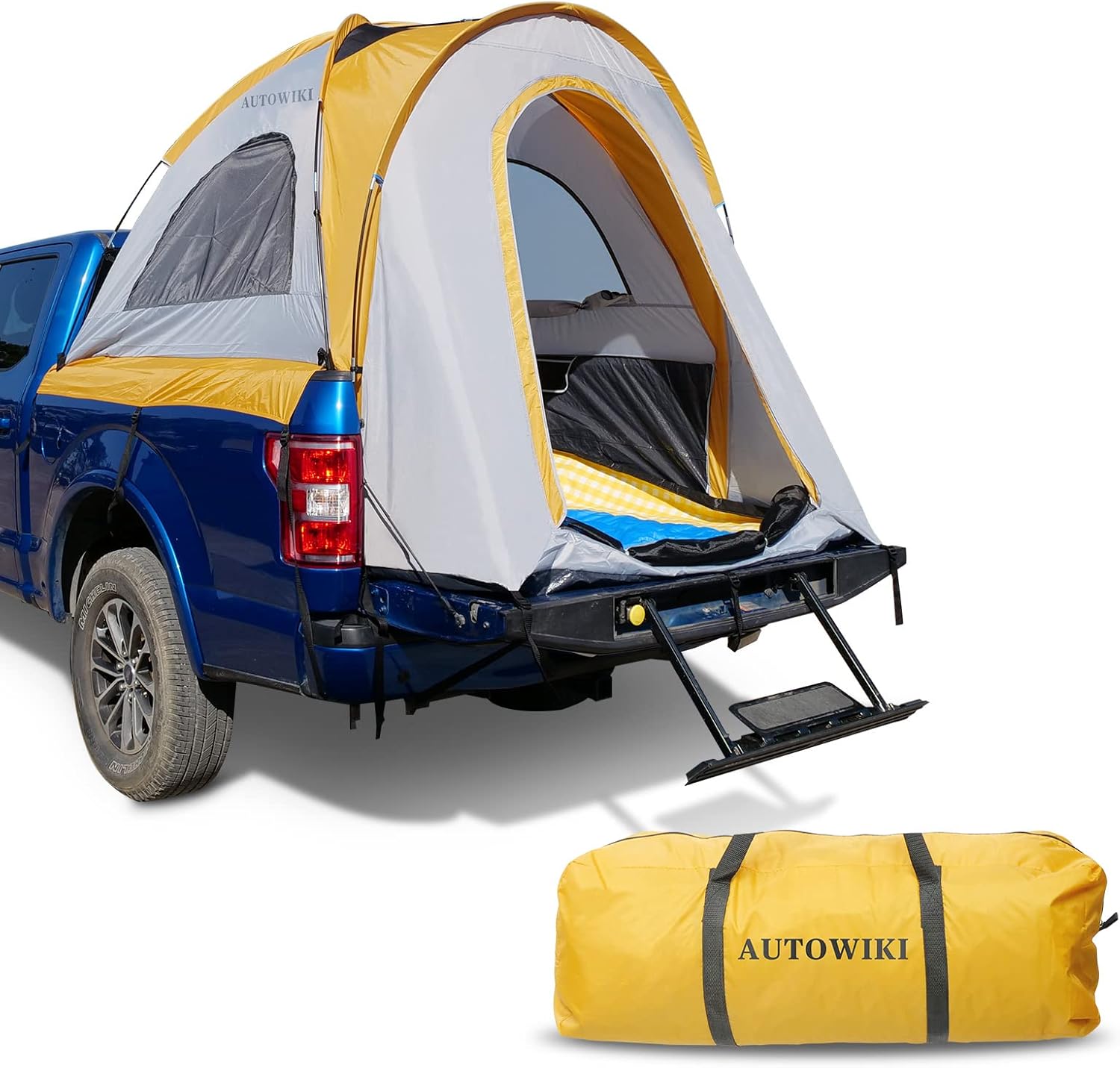 AUTOWIKI Pickup Truck Bed Camping Tent fit for Silverado Ford Toyota Tundra Truck Bed Tent for 5.5-5.8ft Full-Size Bed Compact Truck Tent Bed with