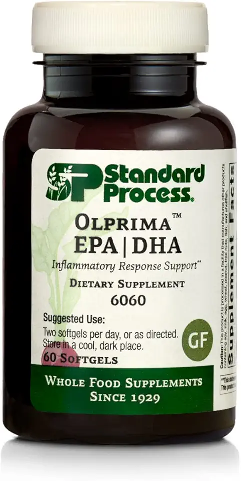 Standard Process Inc. Olprima EPA/DHA - Whole Food Brain Health, Heart Health Support, Sardine and Anchovy Fish Oil, Omega 3 with Astaxanthin