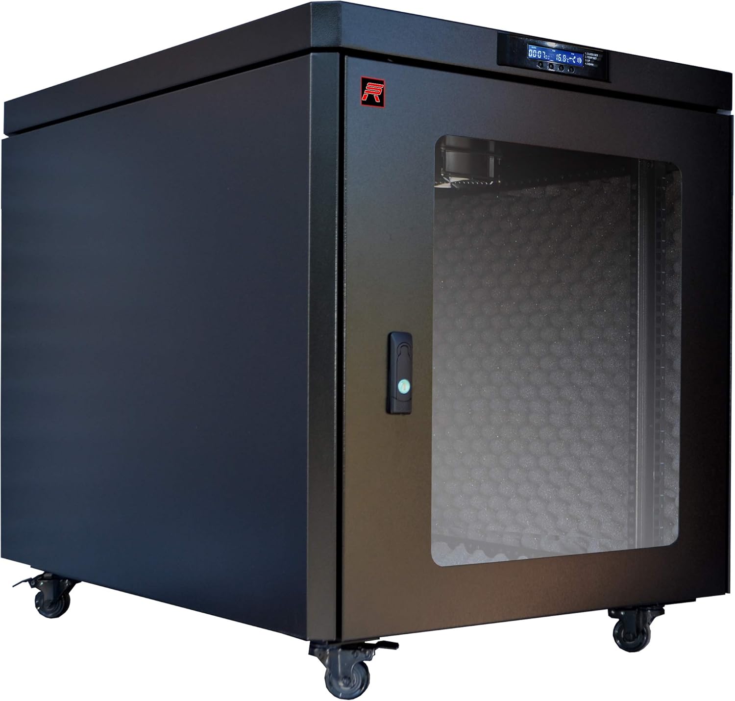 Sysracks 12U 35 inch Depth Soundproof Server Rack Cabinet Quiet Server Cabinet Enclosure Silent Acoustic Server Rack up to 36% Noise Reduction