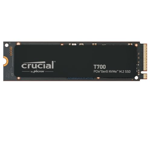 Crucial T700 1TB Gen5 NVMe M.2 SSD - Up to 11,700 MB/s - DirectStorage Enabled - CT1000T700SSD3 - Gaming, Photography, Video Editing & Design