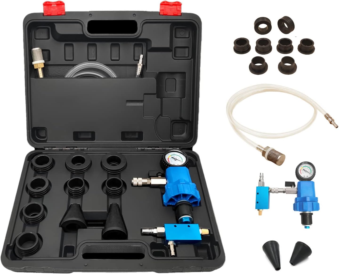 YUANRI Coolant Vacuum Refill Kit with 2PCS Universal Tapered Rubber Adapters