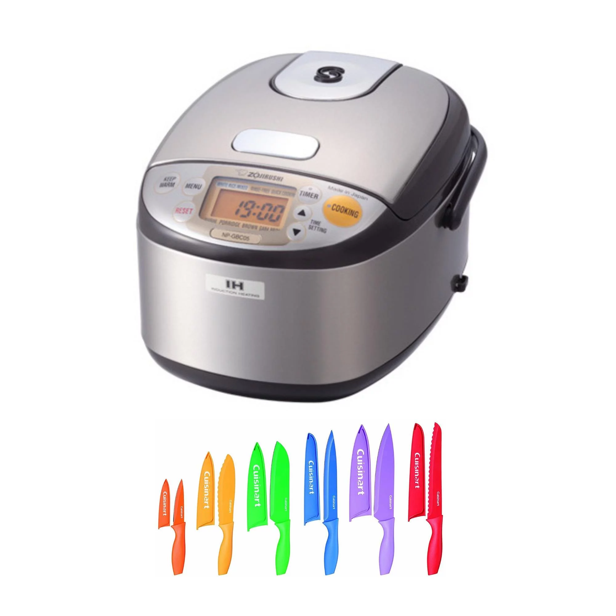 Zojirushi Induction Heating, Rice Cooker, and Warmer, 3-Cup with 12-Knife set - Radiant Selections