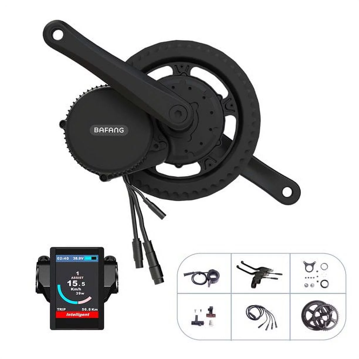 Bafang BBS02B Mid Drive Motor Kit 750W Electric Bicycle Conversion Kits with 850C for Mountain Bike with No Battery - Radiant Selections