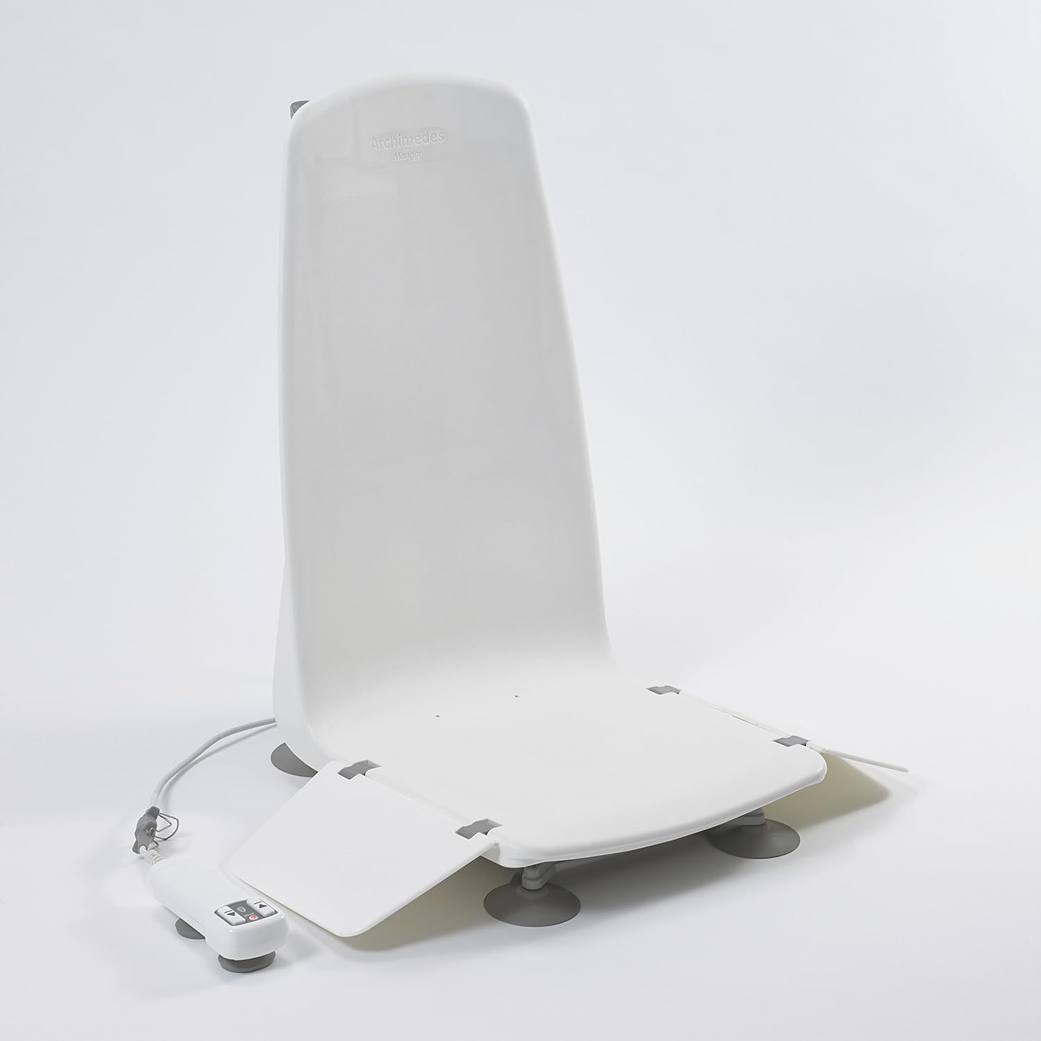 Mangar Archimedes Bath Lift Chair for Elderly Adults - Bottom Non-Slip Suction Cups, Electrical Battery Operated Waterproof Remote Hand Control