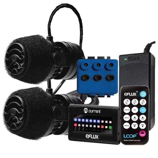 cURRENT Dual eFlux Aquarium Wave Pumps 660gph Includes 2 Wave Maker Water circulation Pumps for Freshwater and Saltwater Fish