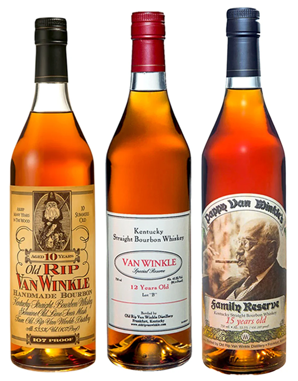 Old Rip Van Winkle 10 Year & 12 Year & 15 Year Bundle - Nestor Liquor