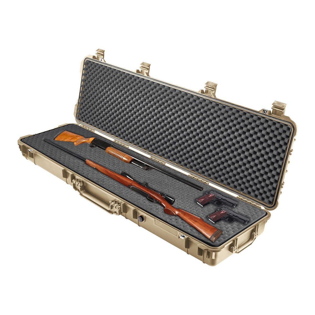 APACHE 9800 Weatherproof Protective Rifle Case, Long, Tan