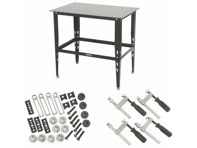 Klutch Steel Welding Table with Tool Kit - 36in.L x 24in.W x 33 1/4in.H