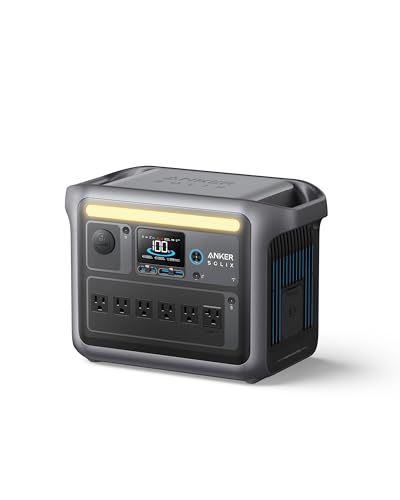 Anker SOLIX C1000 Portable Power Station, 1800W (Peak 2400W) Solar Generator, Full Charge in 58 Min, 1056wh LiFePO4 Battery for Home Backup