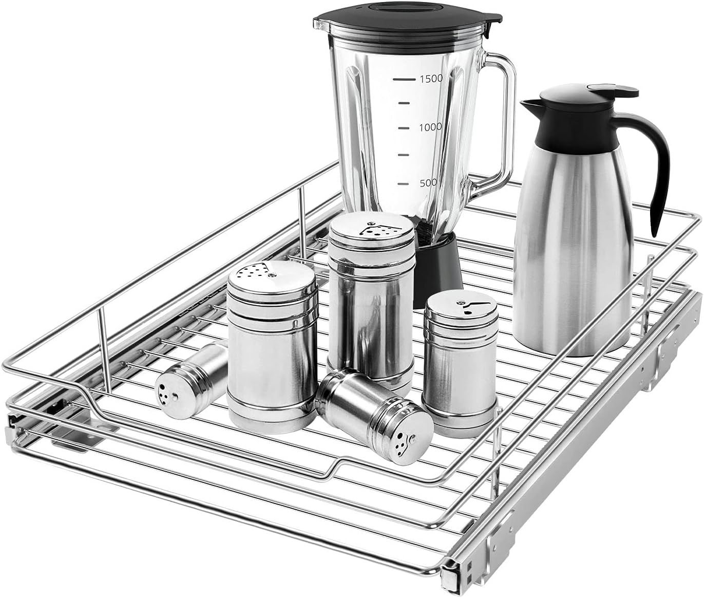 AHNR Pull Out Cabinet Organizer, Heavy Duty Slide Out Pantry Shelves Cabinet Organizer, Sliding Drawer Organizer for Kitchen, Bathroom, Home