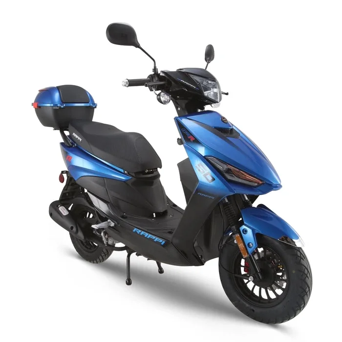 RAPPI Gas Moped, RSS-50 Street Legal Scooter 50cc Motorcycle for Adult Equipped With Trunk, 4-Stroke, Single Cylinder, CV, Assembled in US