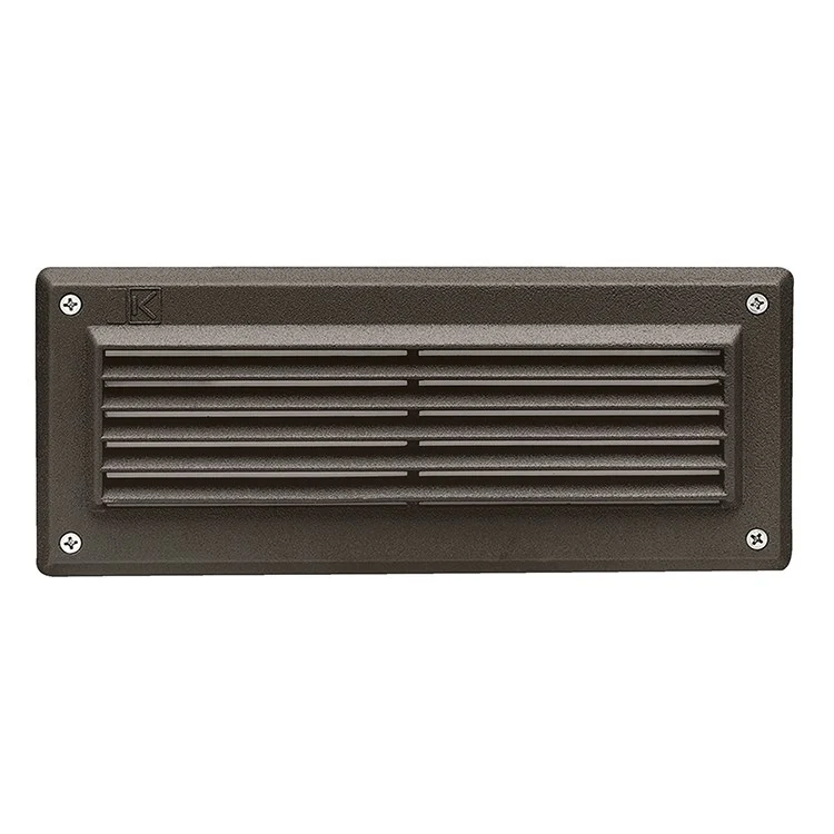 Two-Lamp Outdoor 3000K LED Brick Light with Louvers