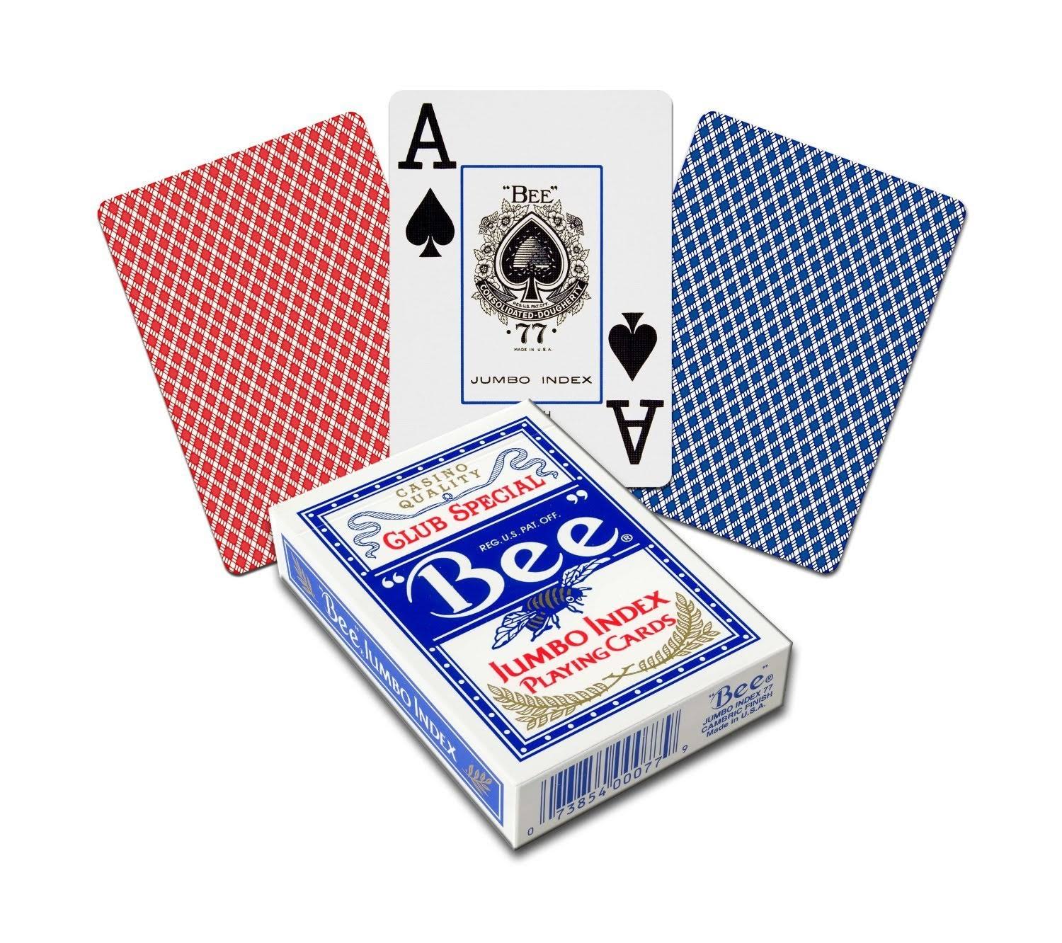 Bee Jumbo Index Playing Cards Poker Playing Cards with Large Numbers, One Dozen Decks