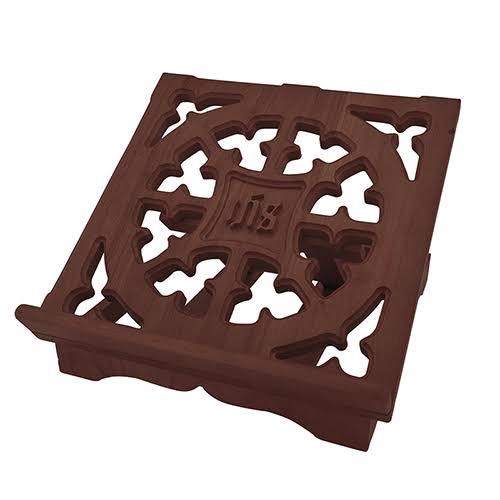 Christian Brands F3105WAL Walnut IHS Carved Bible Missal Stand