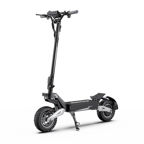 Electric Scooter for Adults - 37 Mile Range, 34MPH Top Speed, 1200W Motor,11" Off-Road Tires, 48V18AH, Foldable E-Scooter with Seat & LED Lights