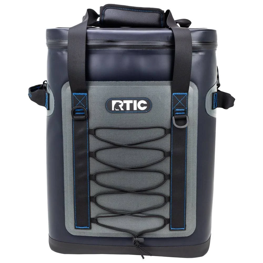 Rtic Backpack Cooler, Blue / Grey, 100% Waterproof u0026 Leakproof, Holds 30 Cans, 2nd Gen - Megean