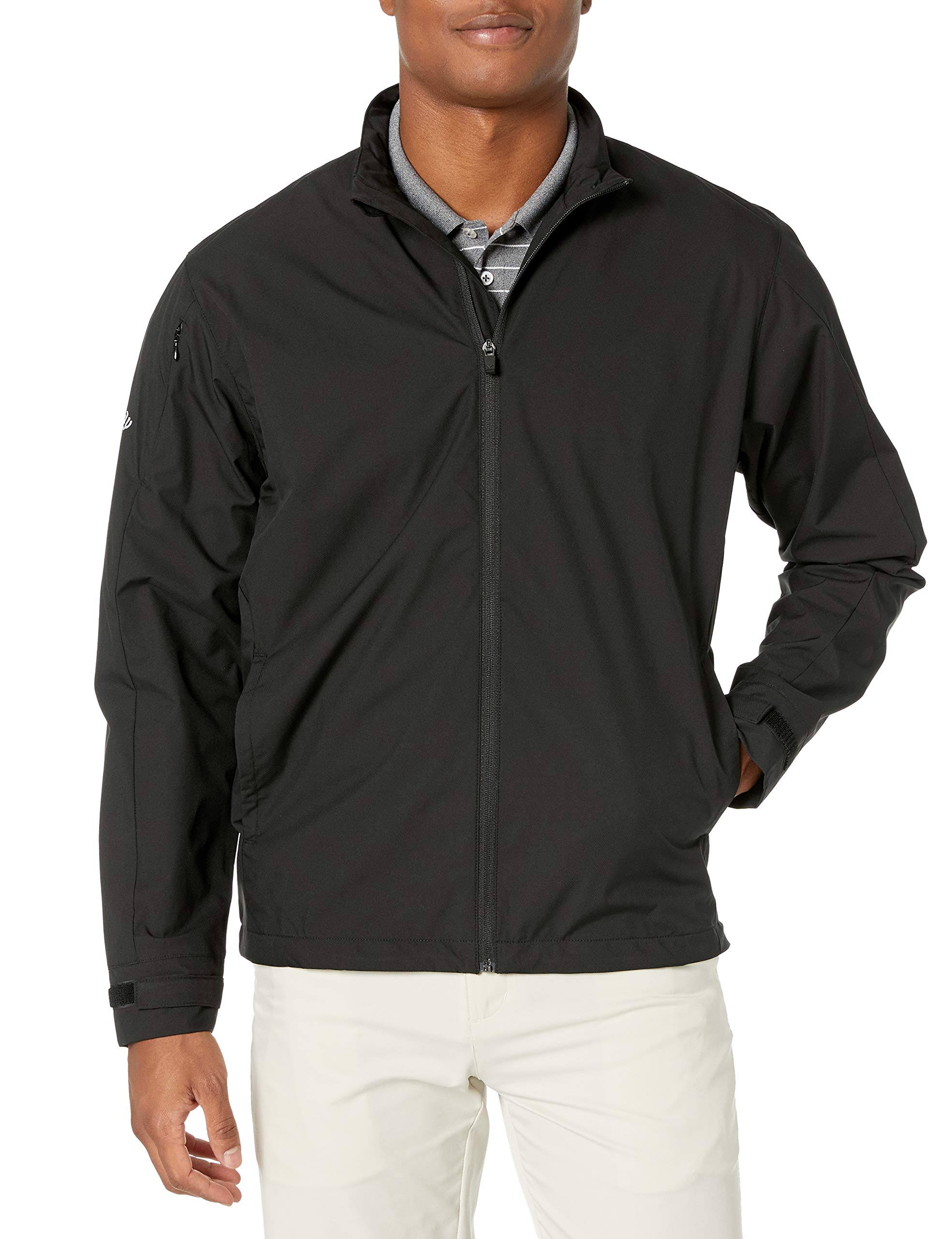Callaway CGM580 Men&s Full Zip Wind Jacket, Black, XL