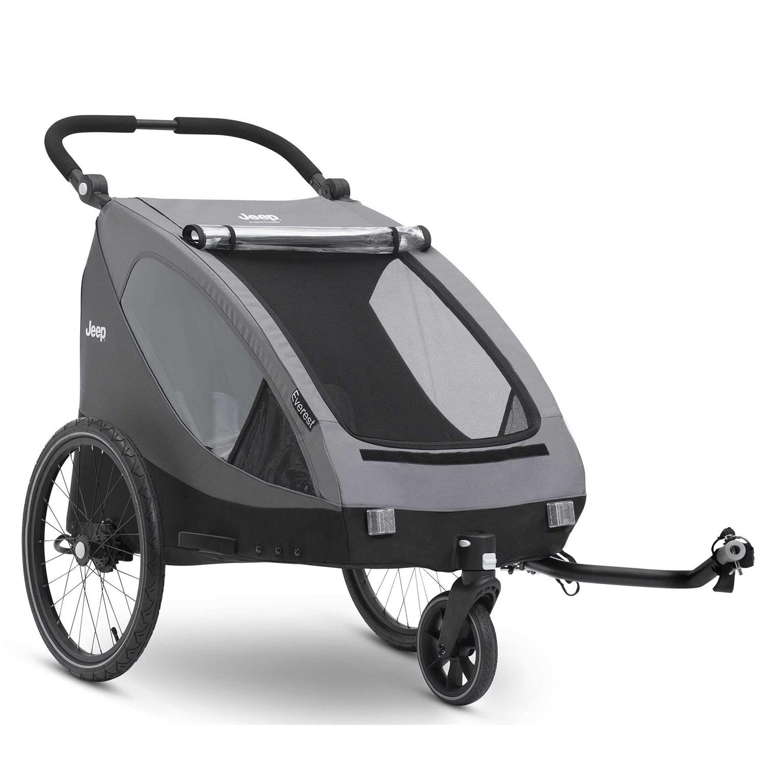 Delta Children, Jeep Everest 2-in-1 Child Bike Trailer and Stroller for 2 Kids - Sports Supplies Online Store