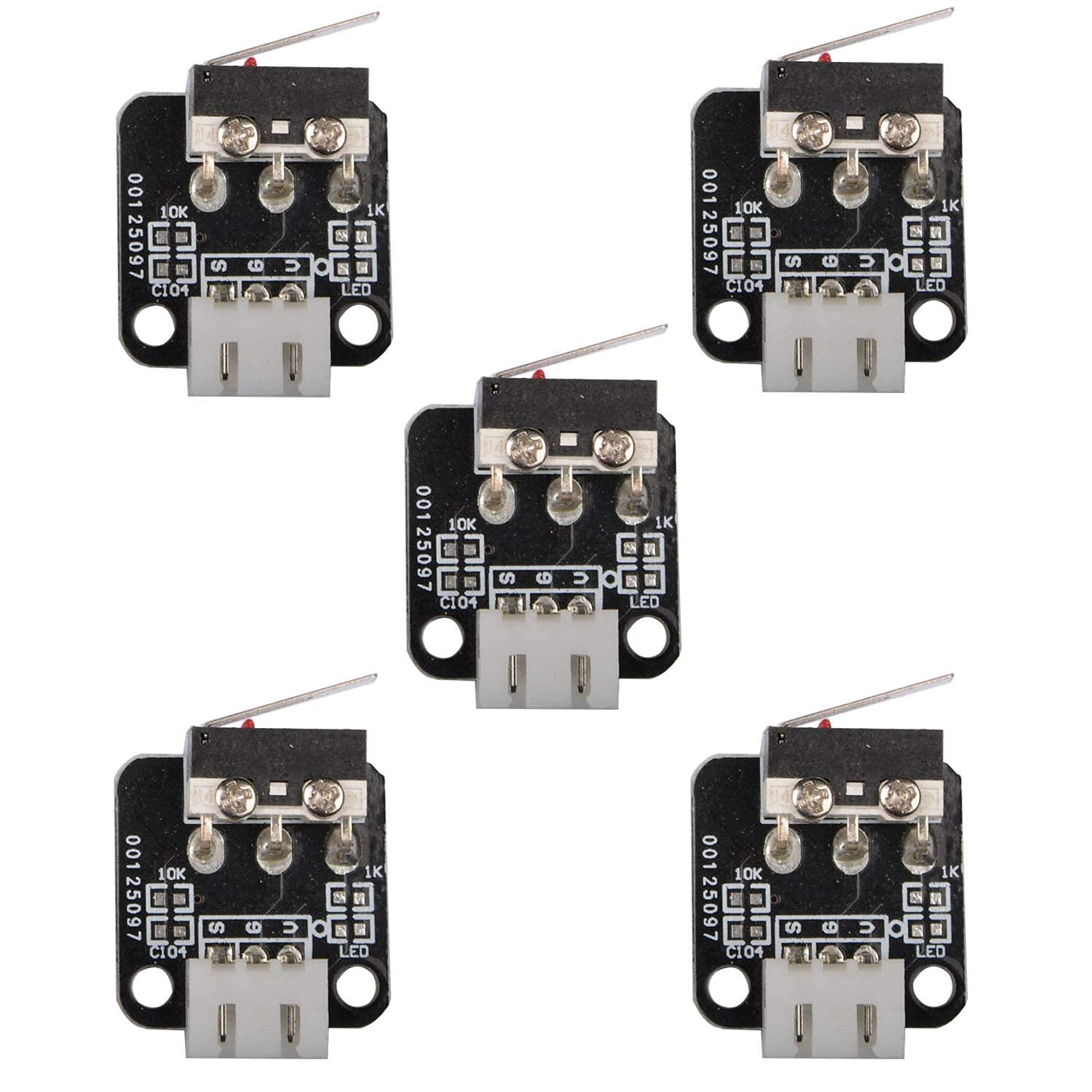 CHENBO 5pcs 3Pin End Stop Limit Switch with Cables,3D Printer Limit Switchs,Mechanical Endstop Switch Module for CR 10 Ender3