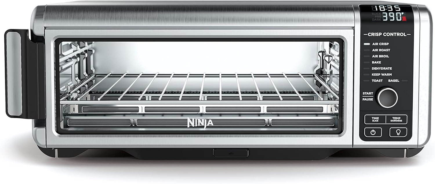 Ninja SP101 Digital Air Fry Countertop Oven with 8-in-1 Functionality, Flip Up & Away Capability for Storage Space, with Air Fry Basket