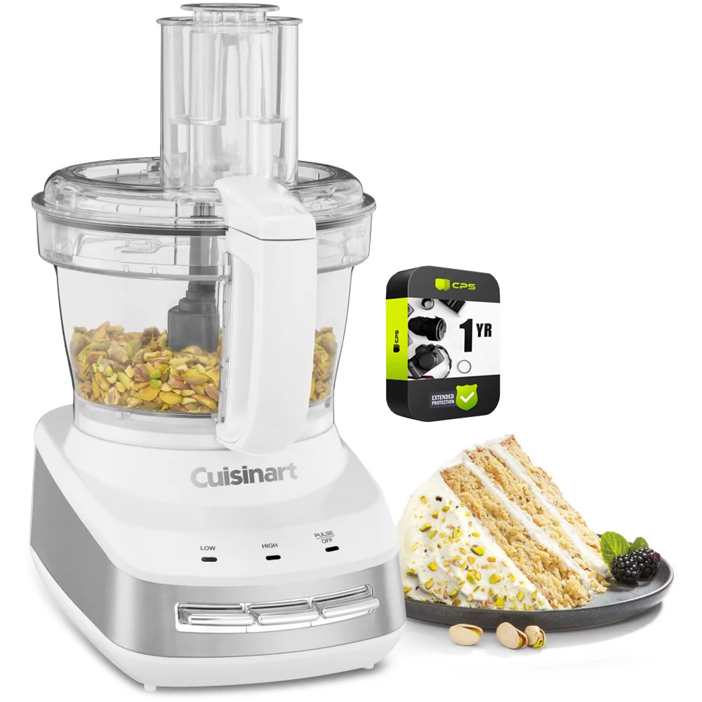 Cuisinart FP-110 Core Custom 10-Cup Multifunctional Food Processor White Bundle with 1 YR CPS Enhanced Protection Pack