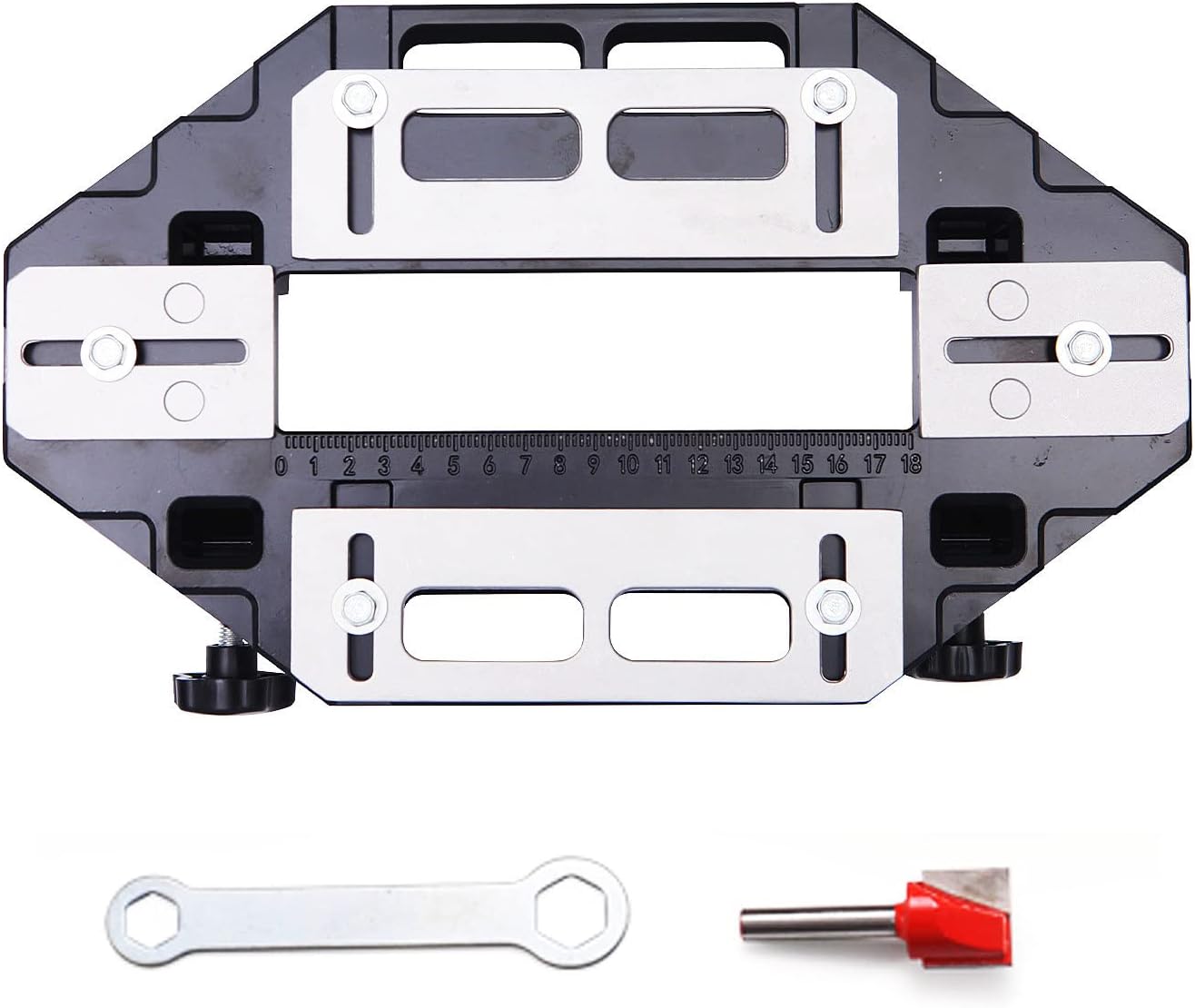 AUTORIFIC Door Hinge Template Jig, Door Lock Cabinet Router Door Jamb Hinge Installation Kit (B99HT4)