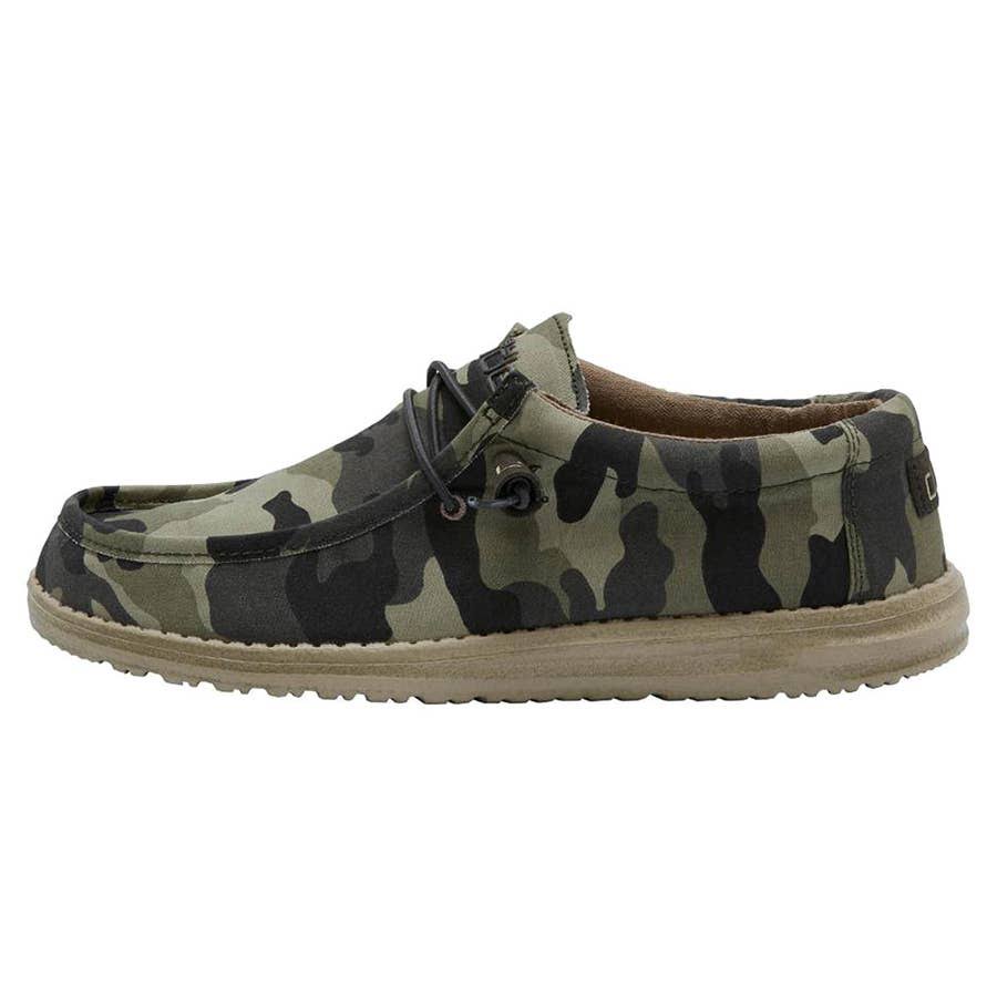 Hey Dude Men&s Wally Canvas Camo - 9 M