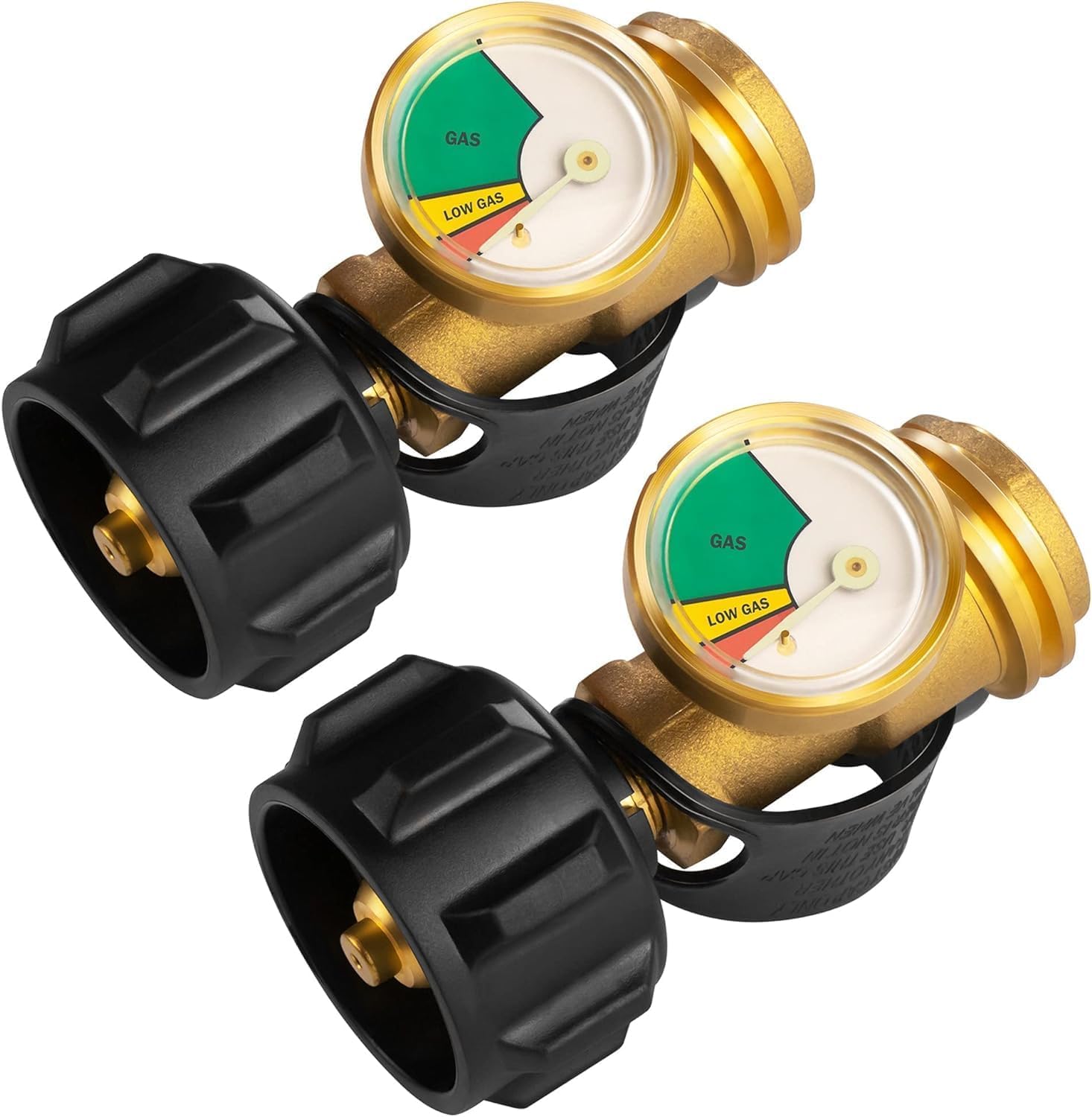 Propane Tank Gauge Level Indicator Leak Detector for 5lb-40lb Propane Tanks (2 Pack), Universal for BBQ Gas Grill, Cylinder, RV Camper