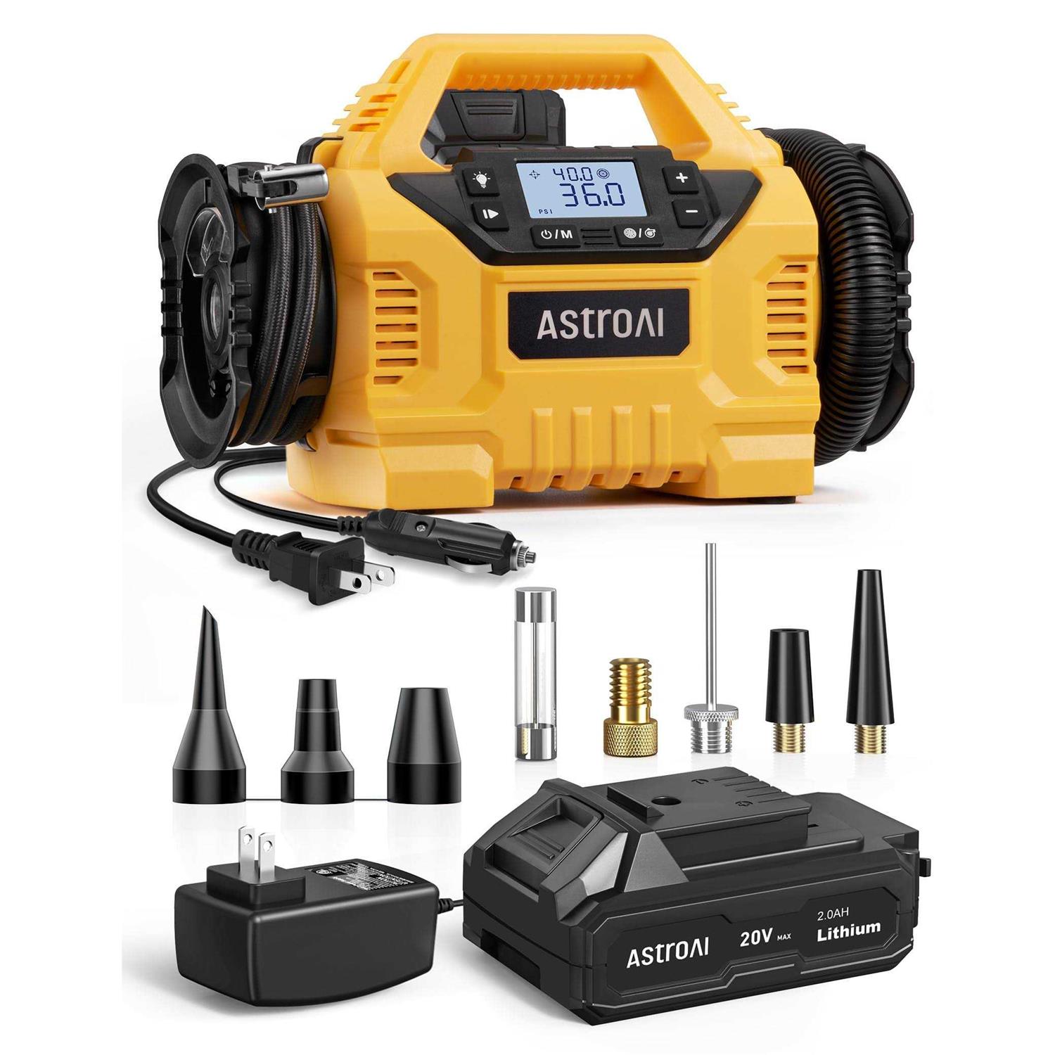 AstroAI Tire Inflator 160 Psi Cordless Air Compressor Multi Power Supply - Sports Supplies Online Store