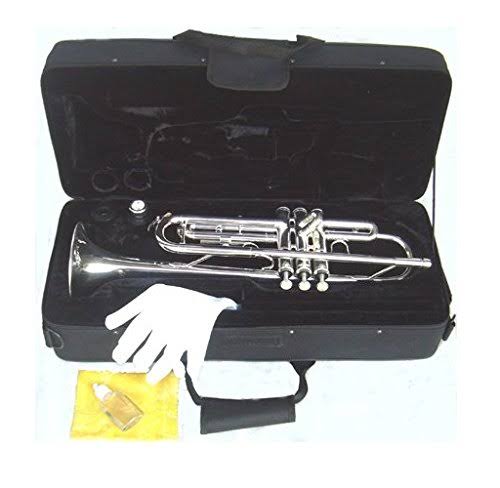 YMC Trumpet New Concert Band Real Silver Plated Trumpet with Case