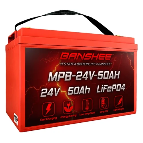 Banshee Lithium 24v 50Ah Deep Cycle Marine Trolling Motor Battery
