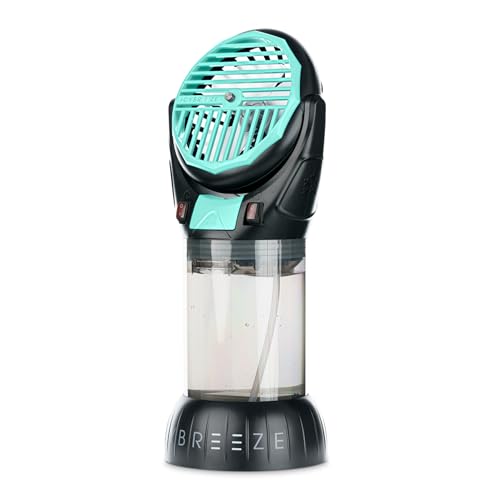 IcyBreeze Buddy Portable High-Velocity Misting Fan With 10,000 mAH Battery – Adjustable, Stainless Steel Atomizing Head, 1.5-Liter Water Tank