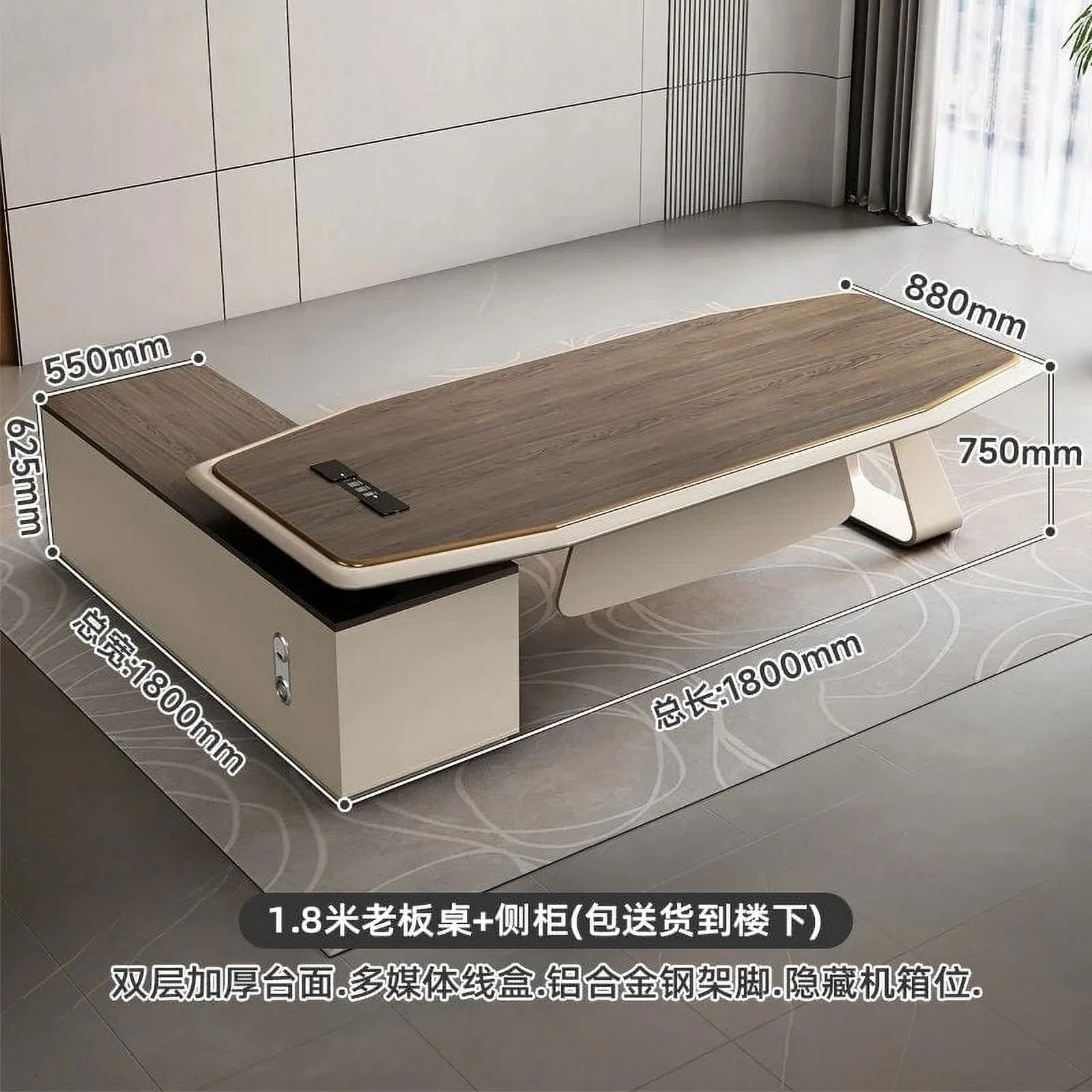 Standing L Shaped Office Desk Conference Writing Executive Floor Computer Desks Modern Long Mesa Escritorio Modern Furniture